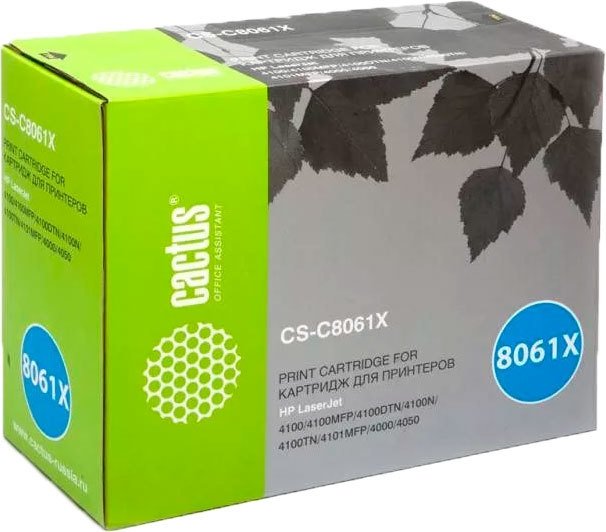 

Картридж CACTUS CS-C8061X (аналог HP C8061X)