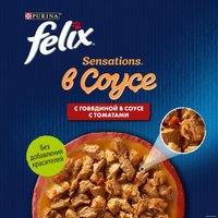 Пресервы Felix Sensations в соусе с говядиной и томатами 75 г
