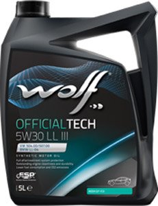 Моторное масло Wolf Official Tech 5W-30 LL III 5л
