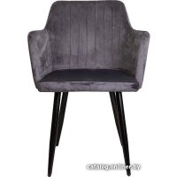 Стул AksHome Brit (серый велюр/черный)