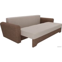 Диван Лига диванов Амстердам 105040 (рогожка, бежевый/коричневый)