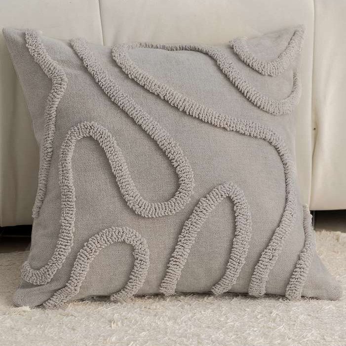 

Чехол на подушку Matex Tufted Lines Линии ALEX-34 (светло-серый)