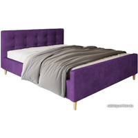 Кровать Настоящая мебель Pinko 140x200 (вельвет, фиолетовый)