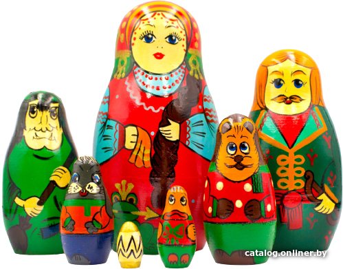 Развивающая игра Брестская Фабрика Сувениров Русская народная сказка Царевна-Лягушка (набор 7 шт)
