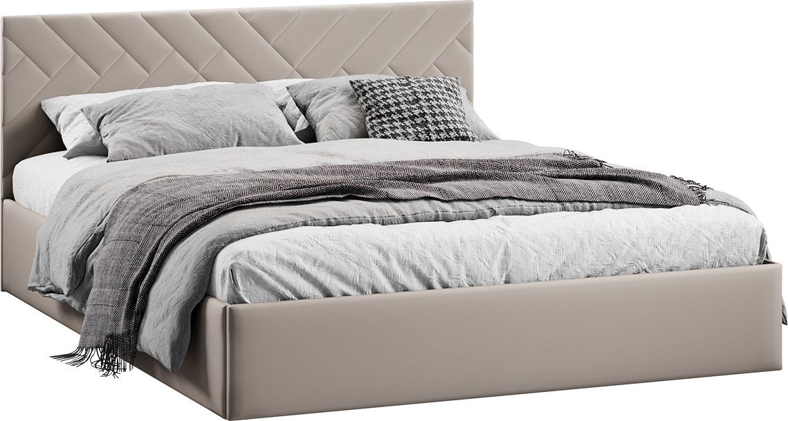 

Кровать Трия Кевия с ПМ 140x200 Тип 1 (велюр Confetti Smoke)