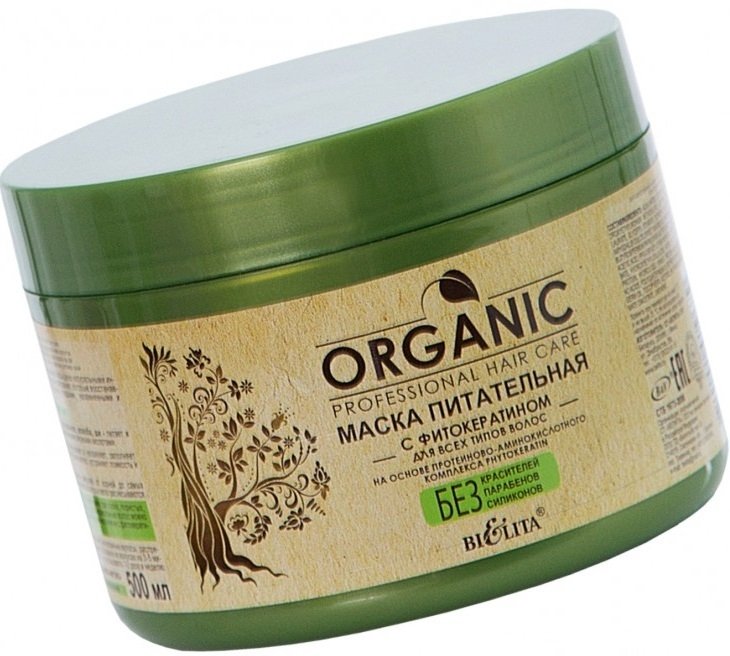 

Маска Belita Organic питательная с фитокератином для всех типов волос 500 мл