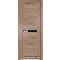 Межкомнатная дверь ProfilDoors 2.01XN R 80x200 (салинас светлый, стекло Lacobel Черный лак)