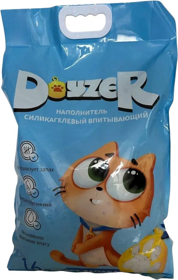 

Наполнитель для туалета Doyzer cиликагелевый без запаха 16 л