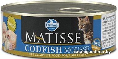 Консервированный корм для кошек Farmina Matisse Codfish Mousse (мусс из трески) 0.085 кг