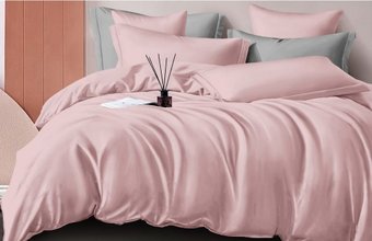 Семейный комплект постельного белья Luxor №14-1907 TPX Семейный (малиновый щербет, сатин)