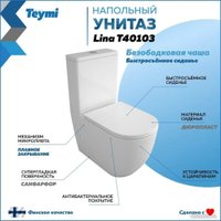 Унитаз напольный Teymi Lina T40103