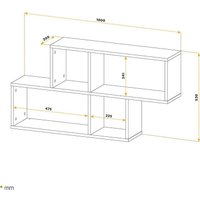 Полка Кимер Кварт Тип 9 (Дуб Крафт Белый)