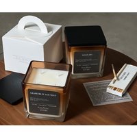 Ароматическая свеча SO.WARM Белый чай в стеклянном стакане Quadro 260 г