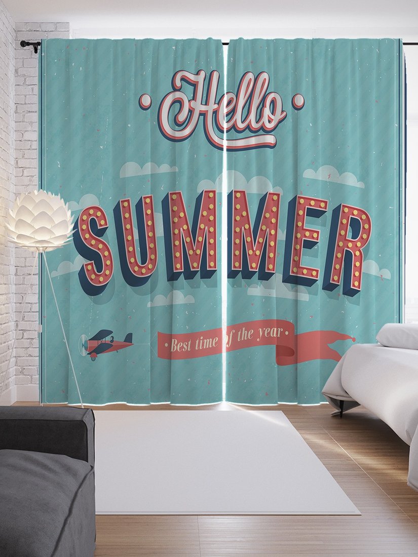 

Комплект штор JoyArty Я люблю Палм Бич p_69351 (145x265)