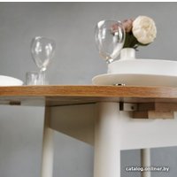 Кухонный стол Рамзес Круглый 94х94/124 (дуб вотан/ноги конус белые)