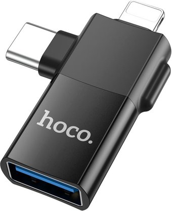 Адаптер Hoco UA17 USB Type-A - USB Type-C/Lightning