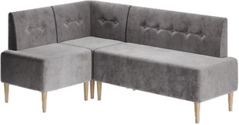 Угловой диван Mio Tesoro Четт угловой (микровелюр/серый №23)