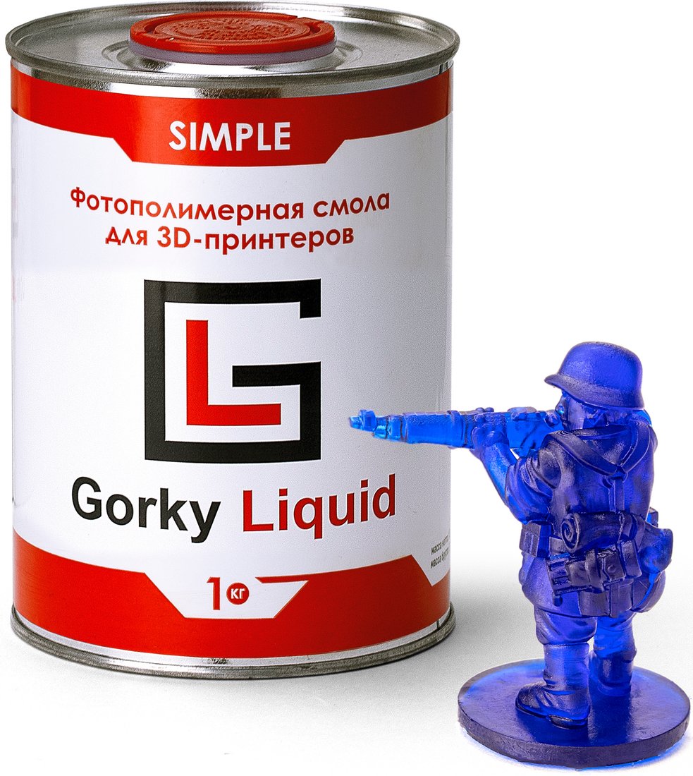 

Фотополимер Gorky Liquid Simple 1 кг (синий)