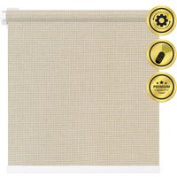 Рулонная электроштора НеоФьюжен Эден 250 160х250 левая (серый лен, белая фурнитура)