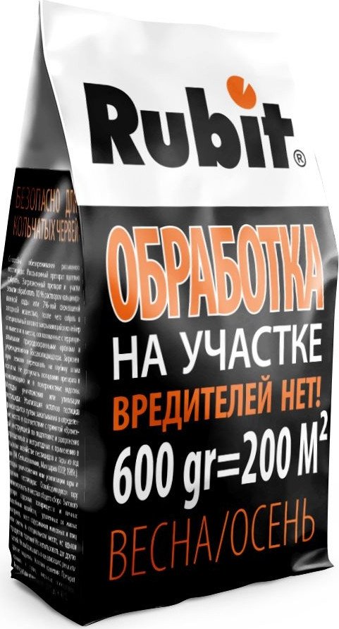 Гранулы от вредителей Rubit Рофатокс для обработки участка от почвенных вредителей 600 г