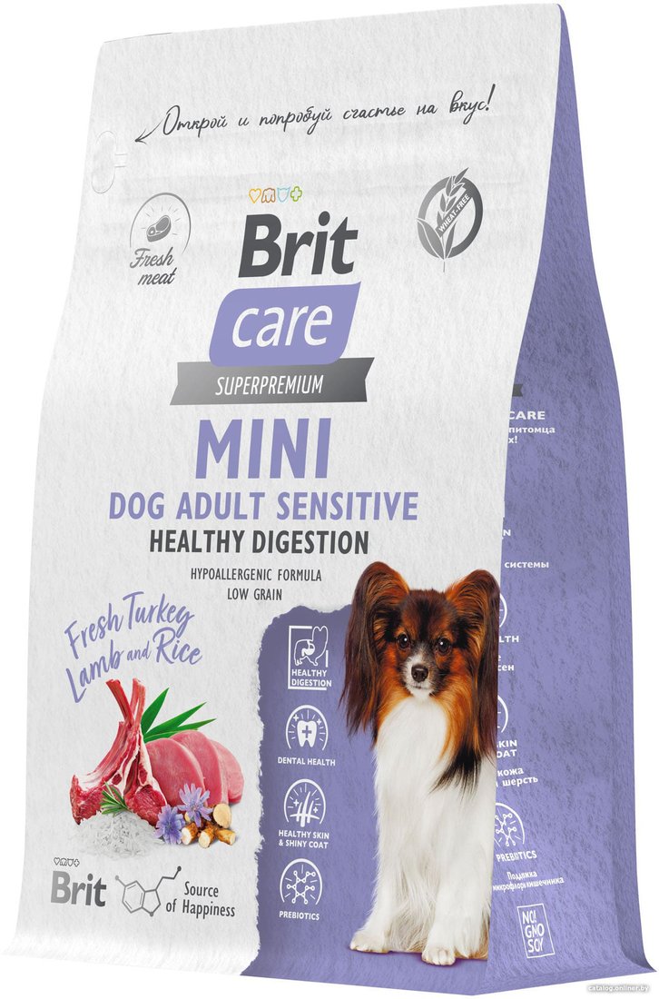 Сухой корм для собак Brit Care Mini Adult Sensitive Healthy Digestion с индейкой 400 г