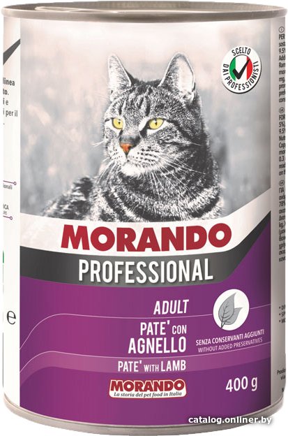 Консервированный корм для кошек Morando Professional Adult Pate with Lamb (паштет с ягненком) 400 г