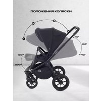 Универсальная коляска Rant Flex 3в1 RA077 (черный)