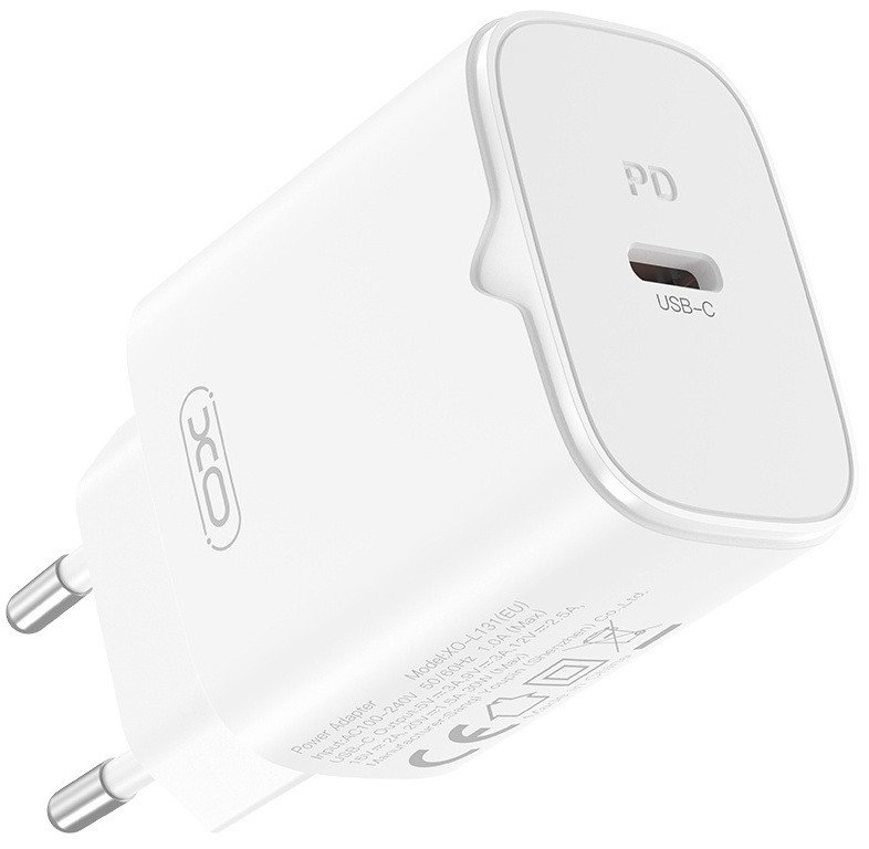 Сетевое зарядное XO L131 PD30W (белый)