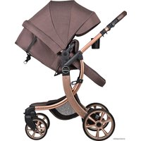 Универсальная коляска Aimile Original New (2 в 1, шоколадный, золотистая рама)