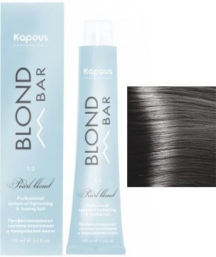 

Крем-краска для волос Kapous Professional Blond Bar с экстрактом жемчуга BB 01 пепельный