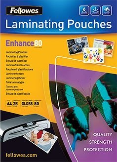 Fellowes Glossy Polyester Pouches А4, 80 мкм, 25 л