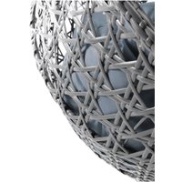 Подвесное кресло M-Group Для двоих Люкс 11510309 (серый ротанг/серая подушка)