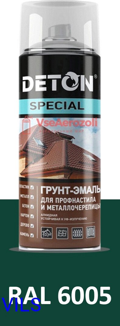 

Грунт-эмаль Deton Special Для металлочереп. RAL 6005 0.52 л (зеленый мох)