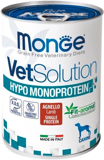 

Консервированный корм для собак Monge VetSolution Hypo Monoprotein Lamb 400 г