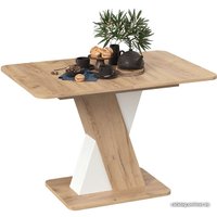 Кухонный стол Трия Люксембург тип 3 (дуб крафт золотой/белый)