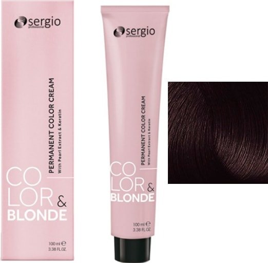 

Крем-краска для волос Sergio Professional Color&Blonde 4 caffe коричневый кофе эспрессо