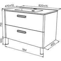  IDDIS Тумба с умывальником Brick 80 BRI80WFi95K