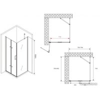 Душевой уголок Abber Zart AG08080P-S81