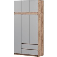 Шкаф распашной Soma ШК-3 120-235 (дуб крафт золотой/серый)