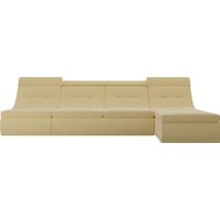 Модульный диван Лига диванов Холидей люкс 105562 (микровельвет, желтый)