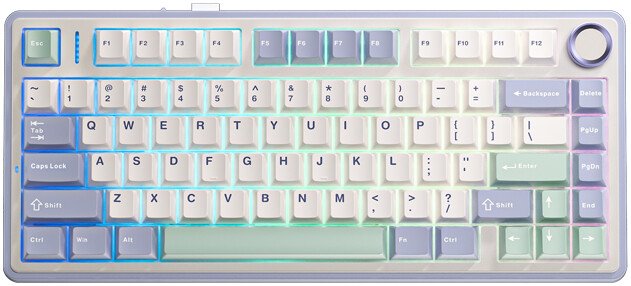 

Клавиатура AULA F75 (белый/синий/зеленый, Leobog Reaper)