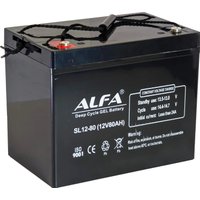 Тяговый аккумулятор ALFA 12V-80Ah(C20) L+ (80 А·ч)