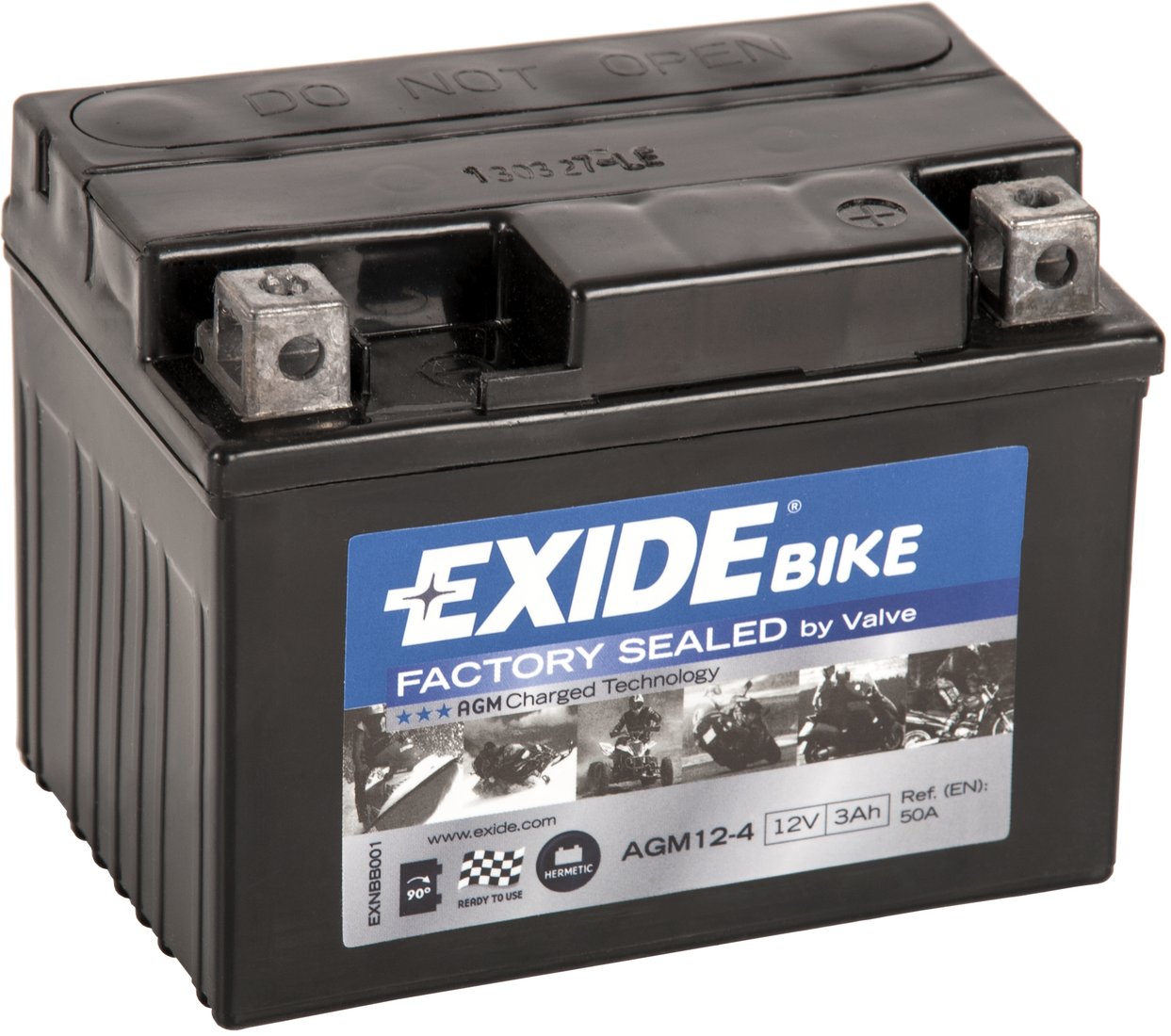 

Мотоциклетный аккумулятор Exide AGM 12-4 (3 А·ч)