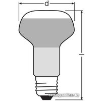 Лампочка Osram R63 E27 60 Вт 2700 К