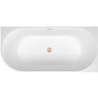 Ванна Wellsee Festive Fox 170x80 28730604R (пристенная ванна (правая) белый глянец, экран, ножки, сифон-автомат золото)