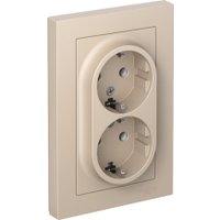 Розетка Systeme Electric AtlasDesign ATN001224 (песочный)