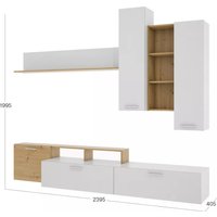 Стенка Stolline Грация СТЛ.411.01 (дуб дикий/белый)