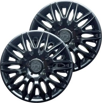 Набор колпаков на диски Lion Пауэр 14" карбон пруж. LW1418 (2шт, черный глянец)