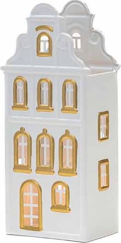 Подсвечник Goodwill Xmas 2024 дом-подсвечник D 43204 (белый/золото)