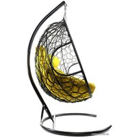Подвесное кресло M-Group Для двоих 11450411 (черный ротанг/желтая подушка)